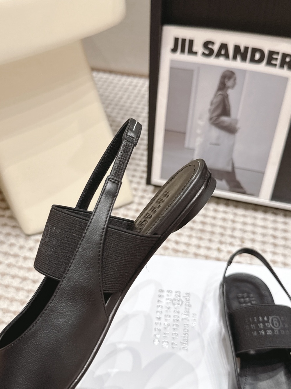 Maison Martin Margiela Black Leather Tabi Slingback Mules - Picture 7 of 9